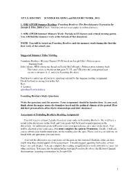 AP US HISTORY SUMMER READING and MEMORY WORK, 2015