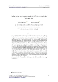 Doing Social Sciences Via Comics and Graphic Novels. an Introduction