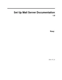 Set up Mail Server Documentation 1.0