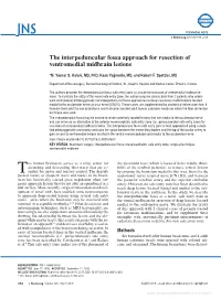 The Interpeduncular Fossa Approach for Resection of Ventromedial Midbrain Lesions