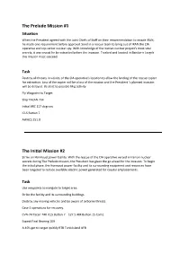 The Prelude Mission #1 the Initial Mission #2