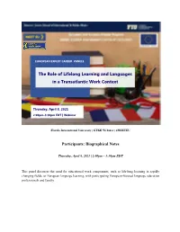 The Role of Lifelong Learning and Languages in a Transatlantic Work Context