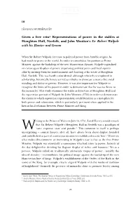 Given a Free Rein? Representations of Power in the Stables at Houghton Hall, Norfolk, and John Wootton's Sir Robert Walpole Wi