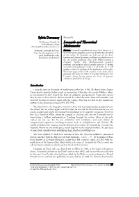 Leonardo and Theoretical Mathematics