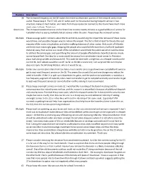 Route(S) Description 26 the Increased Frequency on the 26 Makes the Entire Southwestern Portion of the Network Vastly More Useful