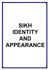 Sikh Identity and Appearance
