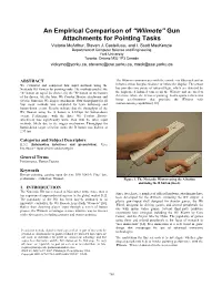 Wiimote” Gun Attachments for Pointing Tasks Victoria Mcarthur, Steven J