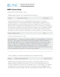 AHEC Course Listing Use the Search Function to Look for a Course