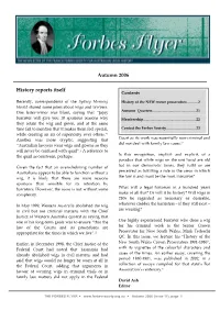 Autumn 2006 History Reports Itself