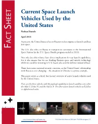 Current Space Launch Vehicles Used by The
