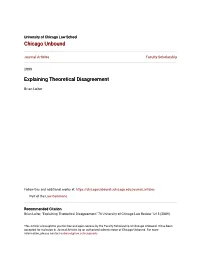 Explaining Theoretical Disagreement