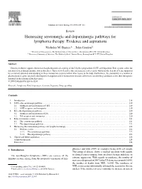 Harnessing Serotonergic and Dopaminergic Pathways for Lymphoma Therapy: Evidence and Aspirations Nicholas M