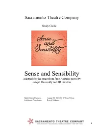 Sense and Sensibility Adapted for the Stage from Jane Austen's Novel by Joseph Hanreddy and JR Sullivan