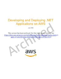 ARCHIVED: Developing and Deploying .NET Applications On