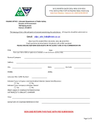 Cdps Edo Bids@State.Co.Us SIGN and RETURN THIS PAGE