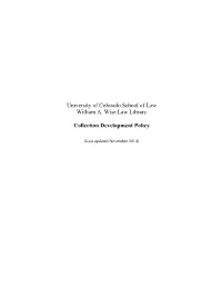 Collection Development Policy