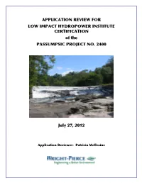 Passumpsic Certification Review Report