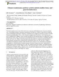 Telomere Maintenance Pathway Activity Analysis Enables Tissue- and Gene-Level Inferences
