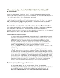 WHAT SHOULD WE CALL OUR PLANET? by Herman Greene