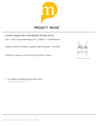 Coastal Change and Archaeological Settings in Elis John C