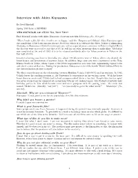 Interview with Akira Kurosawa