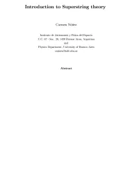 Introduction to Superstring Theory