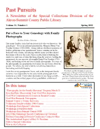 Past Pursuits a Newsletter of the Special Collections Division of the Akron-Summit County Public Library