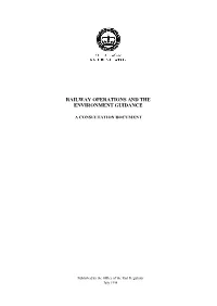 Railway Operations and the Environment Guidance