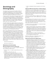 Sociology and Demography 1