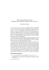 Talks About Teachings of the Past. Translation of the Third Part Of