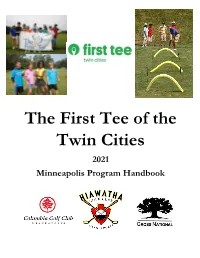 The First Tee of the Twin Cities MPLS Handbook 2021