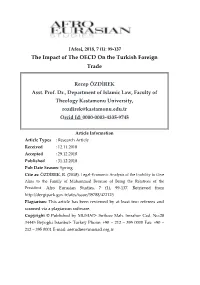 The Impact of the OECD on the Turkish Foreign Trade