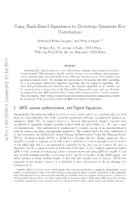 Using Hash-Based Signatures to Bootstrap Quantum Key Distribution