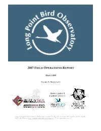 2007 Field Operations Report 0