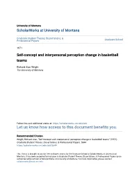 Self-Concept and Interpersonal Perception Change in Basketball Teams