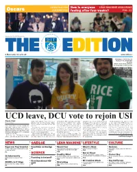 UCD Leave, DCU Vote to Rejoin USI Ciarán Clark Nooth, 1639 Students Voted ‘Yes’ to Af- Last Members