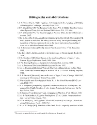 Bibliography and Abbreviations