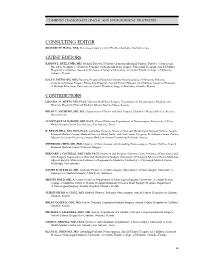 Consulting Editor Guest Editors
