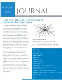 Decentralized Architectures