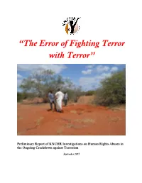 “The Error of Fighting Terror with Terror”
