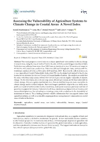 Assessing the Vulnerability of Agriculture Systems to Climate Change in Coastal Areas: a Novel Index