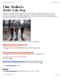Chris Hardwick's Rubik's Cube Page 07/16/2007 01:13 AM