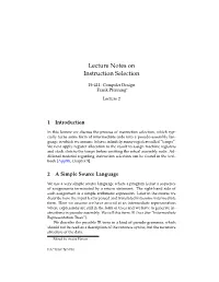 Instruction Selection