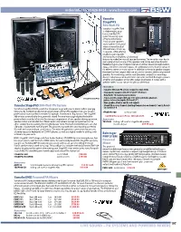Live Sound – Pa Systems and Powered Mixers