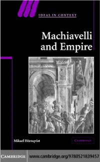 On the Use of Machiavelli's Texts