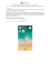 Push Notifications to Amazon Alexa