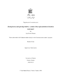Racing Heroes and Grieving Widows: a Study of the Representation of Death in Motorsport by Jean-Simon Demers