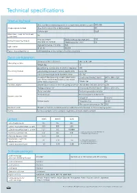 Technical Specifications