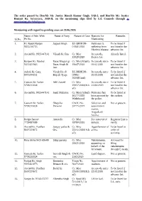 The Order Passed by Hon'ble Mr. Justice Dinesh Kumar Singh, JAD-I, and Hon'ble Mr