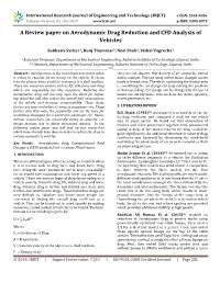 A Review Paper on Aerodynamic Drag Reduction and CFD Analysis of Vehicles